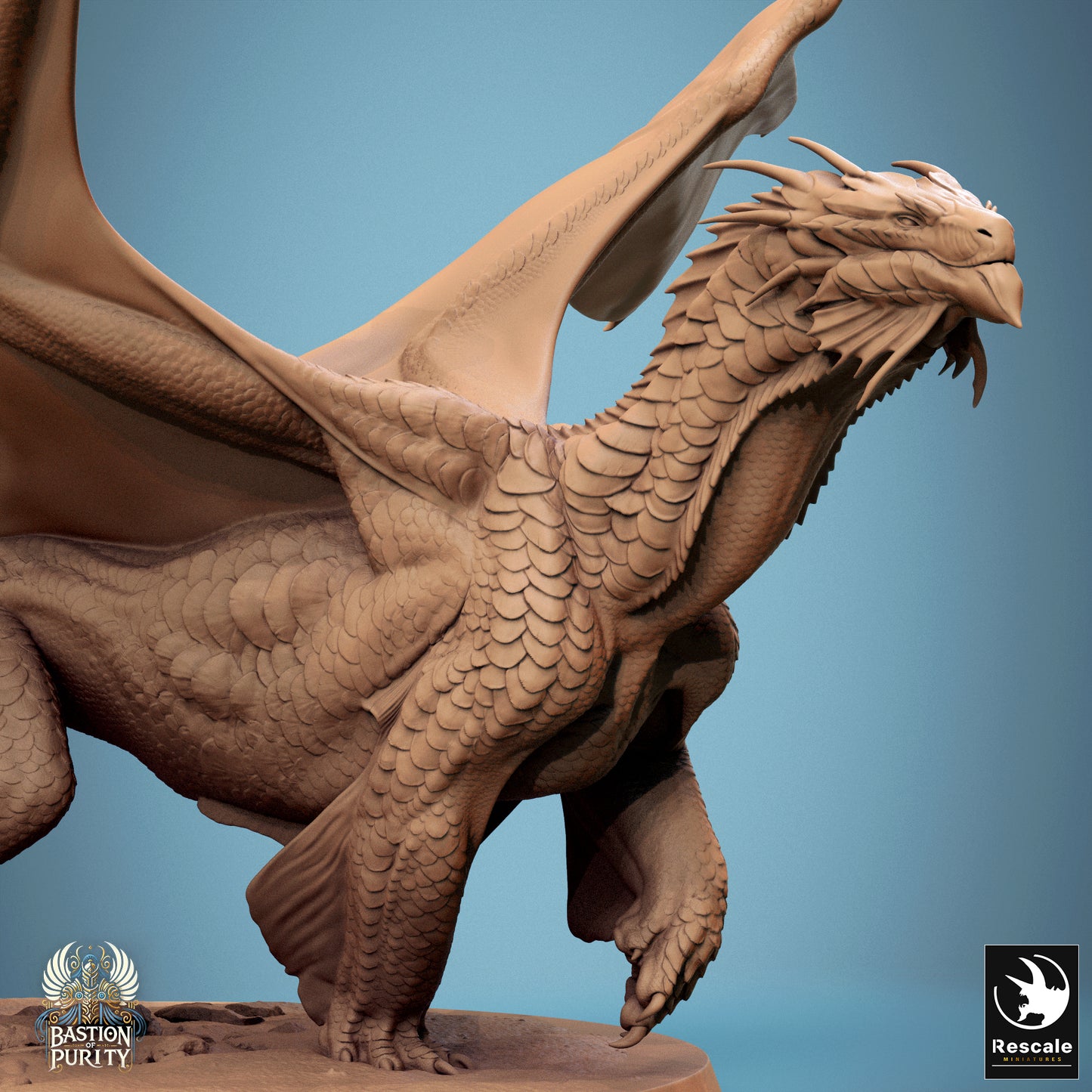Bronze Dragon Walk, 2024 Redesign, Metallic Monster | D&D TTRPG Dragon Miniature | Rescale Miniatures