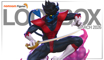 Nightcrawler mutant hero resin garage kit figure by Tattles Told 3D, detailed anime-style collectible art sculpture.