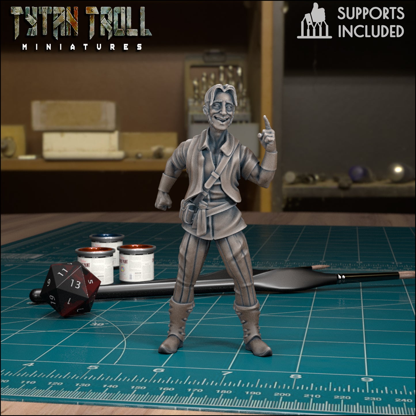 CoS Nikolai Wachter | D&D TTRPG Mini | TytanTroll Miniatures
