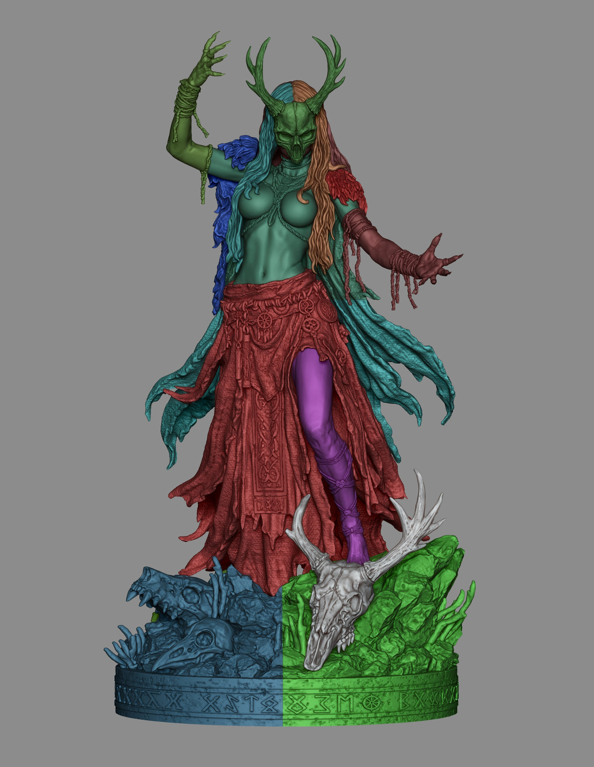 1:12 Norse Witch | 3D Print Resin Garage Kit Figure | CA 3D Studios