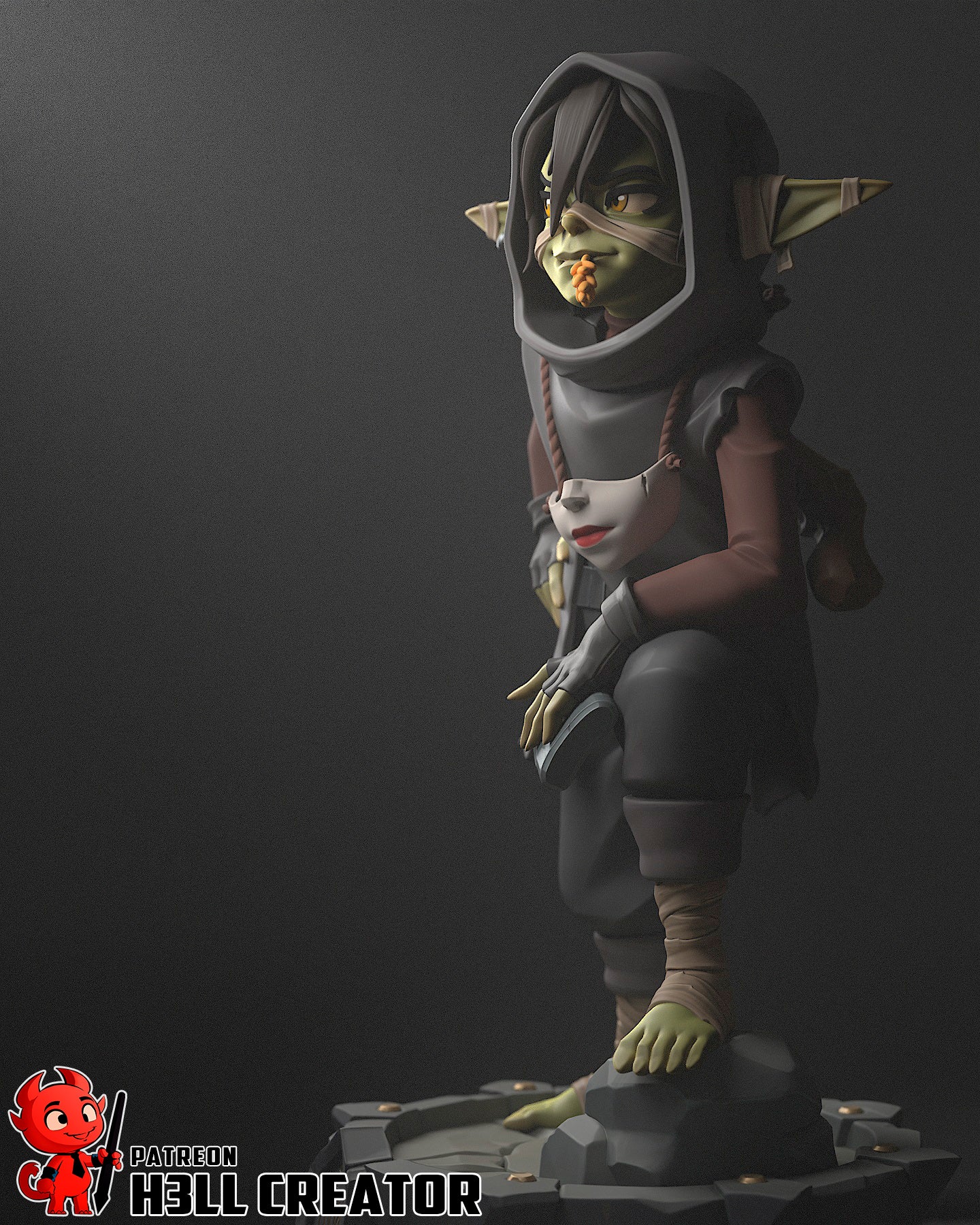 1:12 Brave Little Goblin | Resin Garage Kit Figure Game Fan Art | h3LL creator