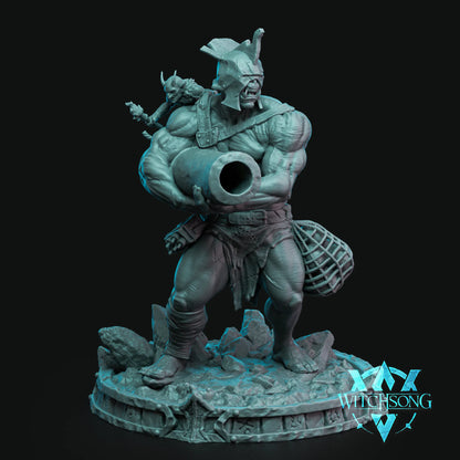 Ogre Mortar Specialist | Mini or Bust | Monster Miniature Statue | Witchsong Miniatures