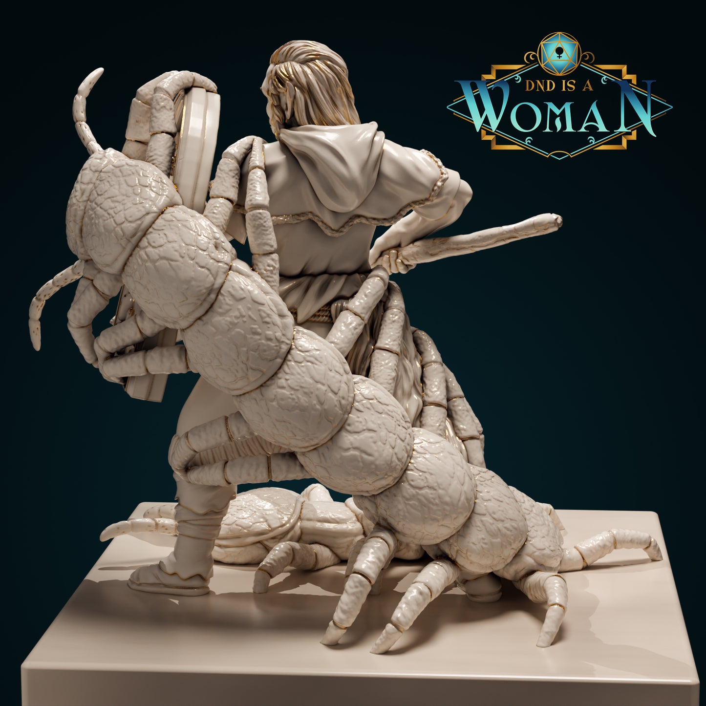 Orc Druid, Zura | D&D TTRPG Miniature | DnD Is A Woman | NO BASE