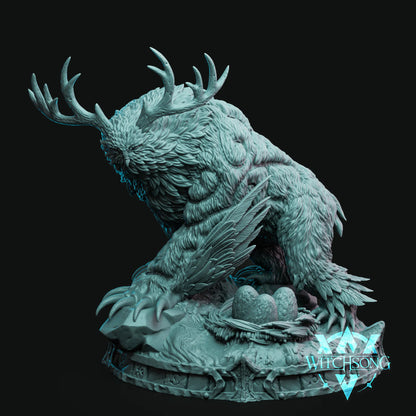 Owl Bear Elder | Mini or Bust | Monster Miniature Statue | Witchsong Miniatures