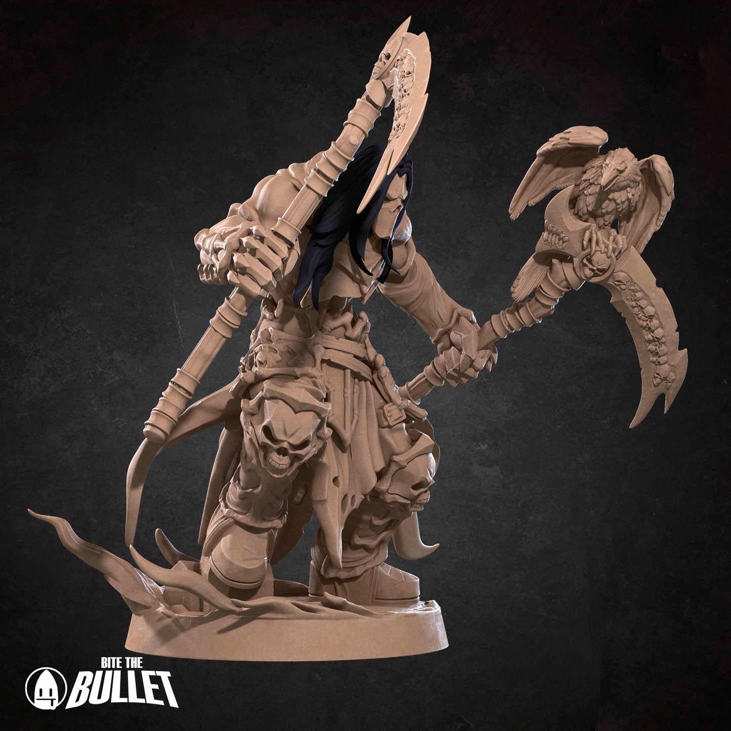 Pale Demon Rider D&D miniature by Tattles Told 3D, featuring a sinister demon figure on a detailed base for tabletop gaming.
