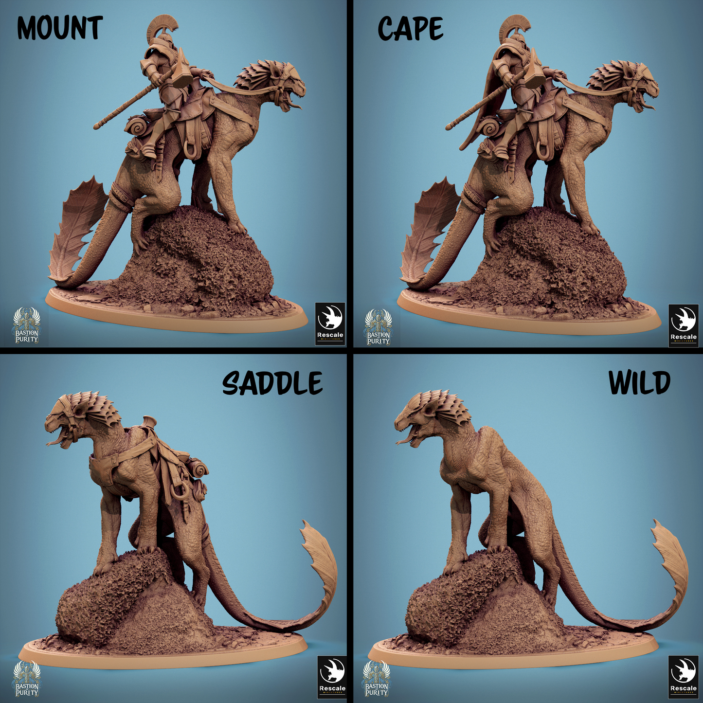 Rescaled Tattles Told 3D Panthera Pack Bastion of Purity Warband miniature of Panthera chief for D&D TTRPG gameplay.