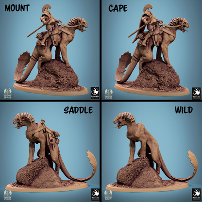 Rescaled Tattles Told 3D Panthera Pack Bastion of Purity Warband miniature of Panthera chief for D&D TTRPG gameplay.
