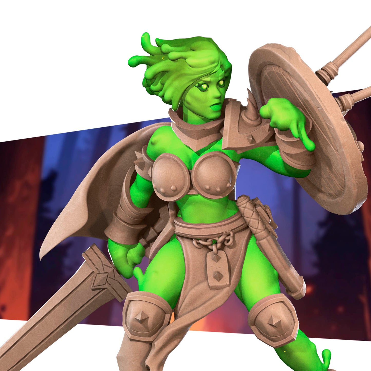 Bullet Heroes, Plasmoid Barbarian | D&D Pathfinder TTRPG Miniature | Bite the Bullet