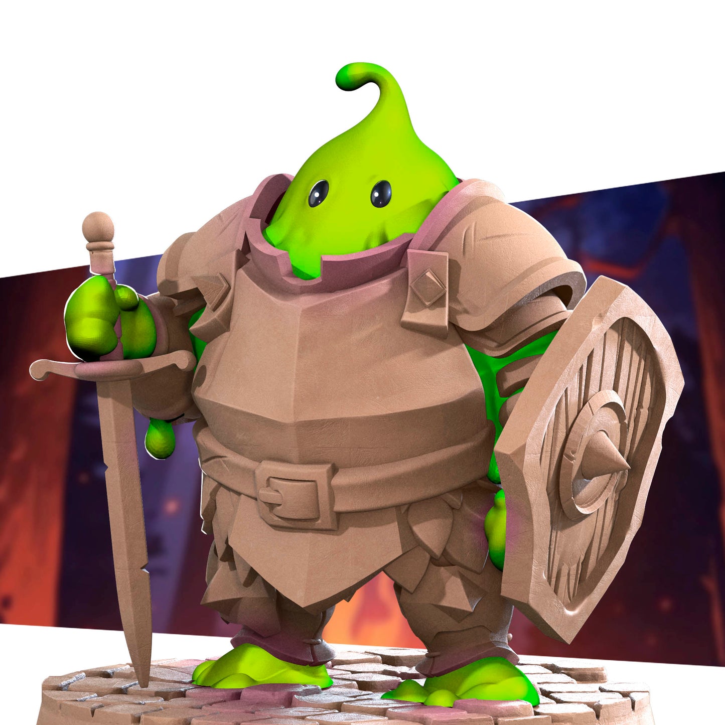 Bullet Heroes, Plasmoid Warrior | D&D Pathfinder TTRPG Miniature | Bite the Bullet