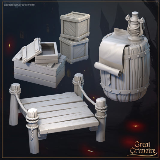 Port Scatter Set | D&D Tabletop Miniature | Great Grimoire