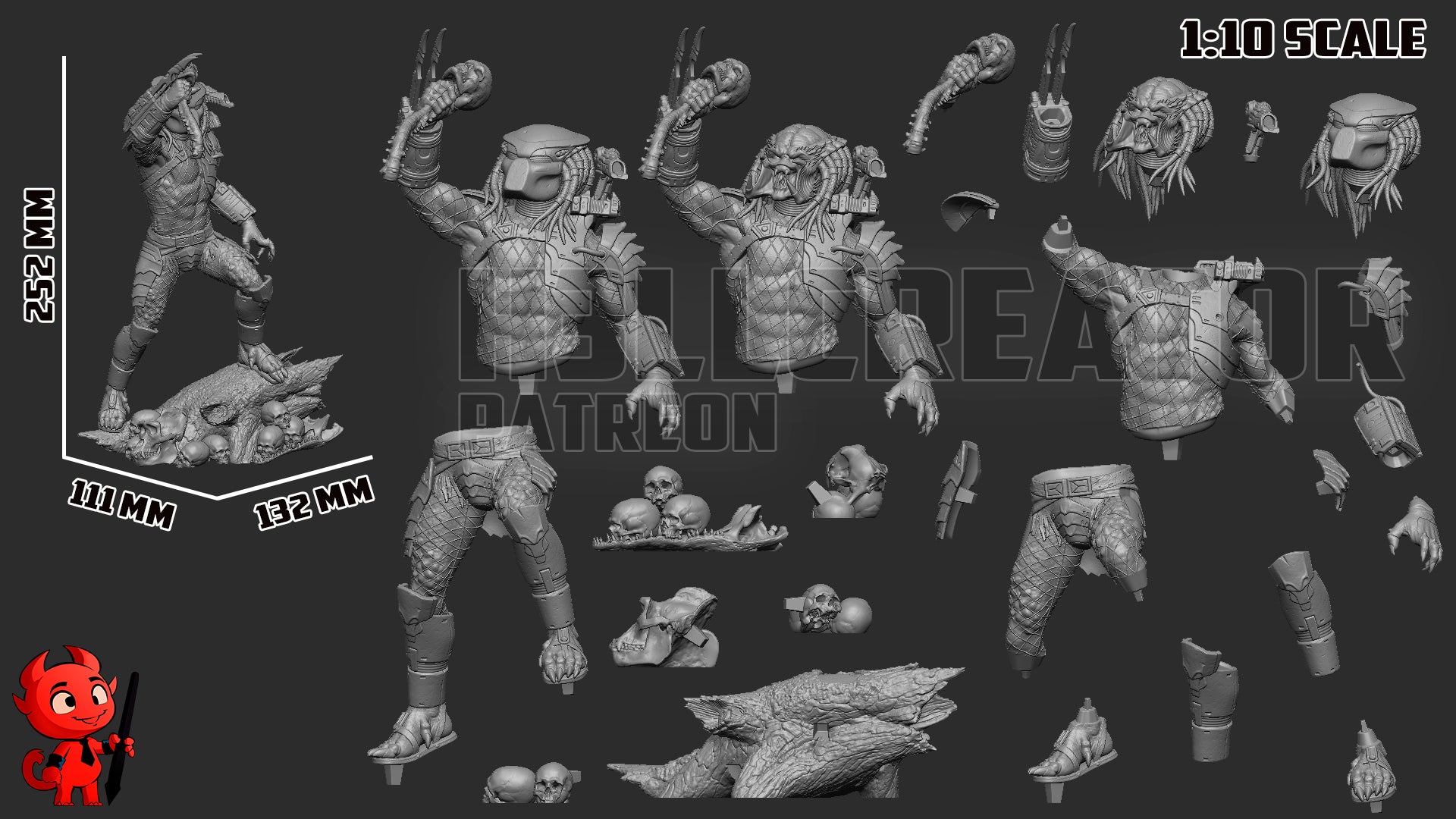 1:10 Alien Hunter | Resin Garage Kit Figure Game Fan Art | h3LL creator