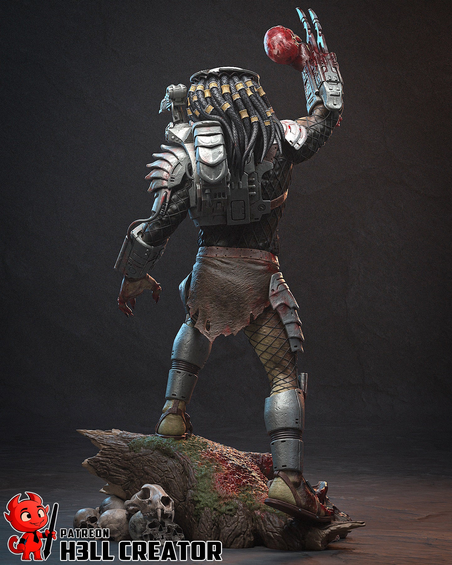 1:10 Alien Hunter | Resin Garage Kit Figure Game Fan Art | h3LL creator