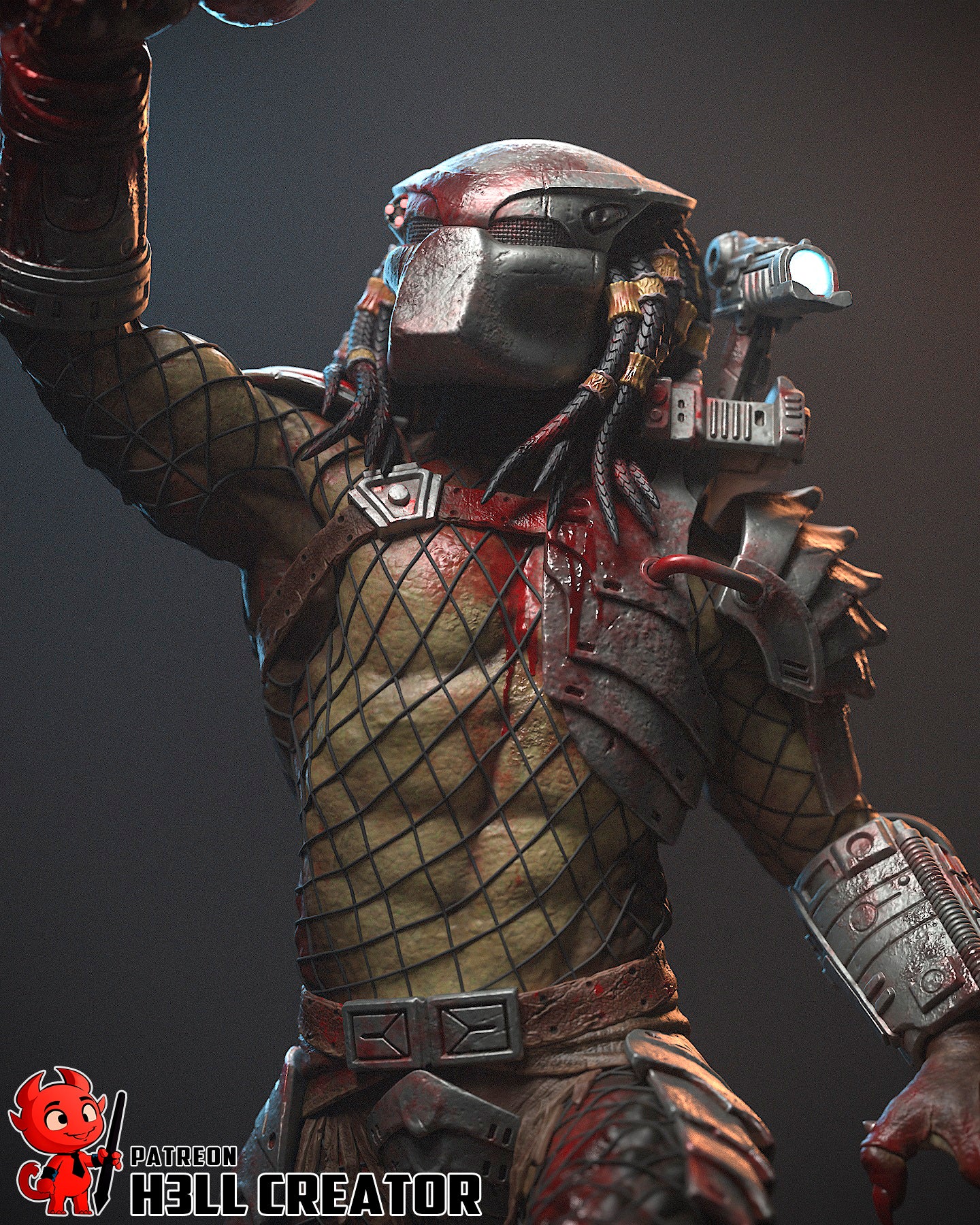 1:10 Alien Hunter | Resin Garage Kit Figure Game Fan Art | h3LL creator