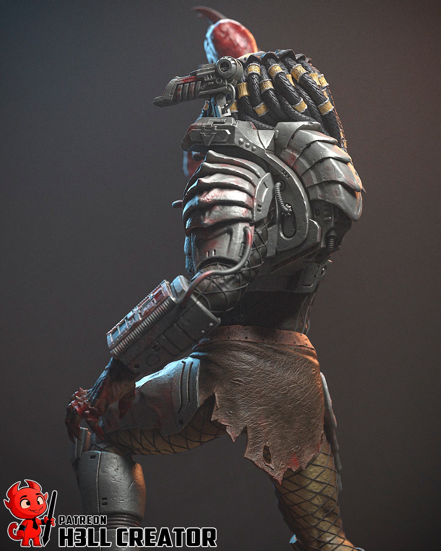 1:10 Alien Hunter | Resin Garage Kit Figure Game Fan Art | h3LL creator