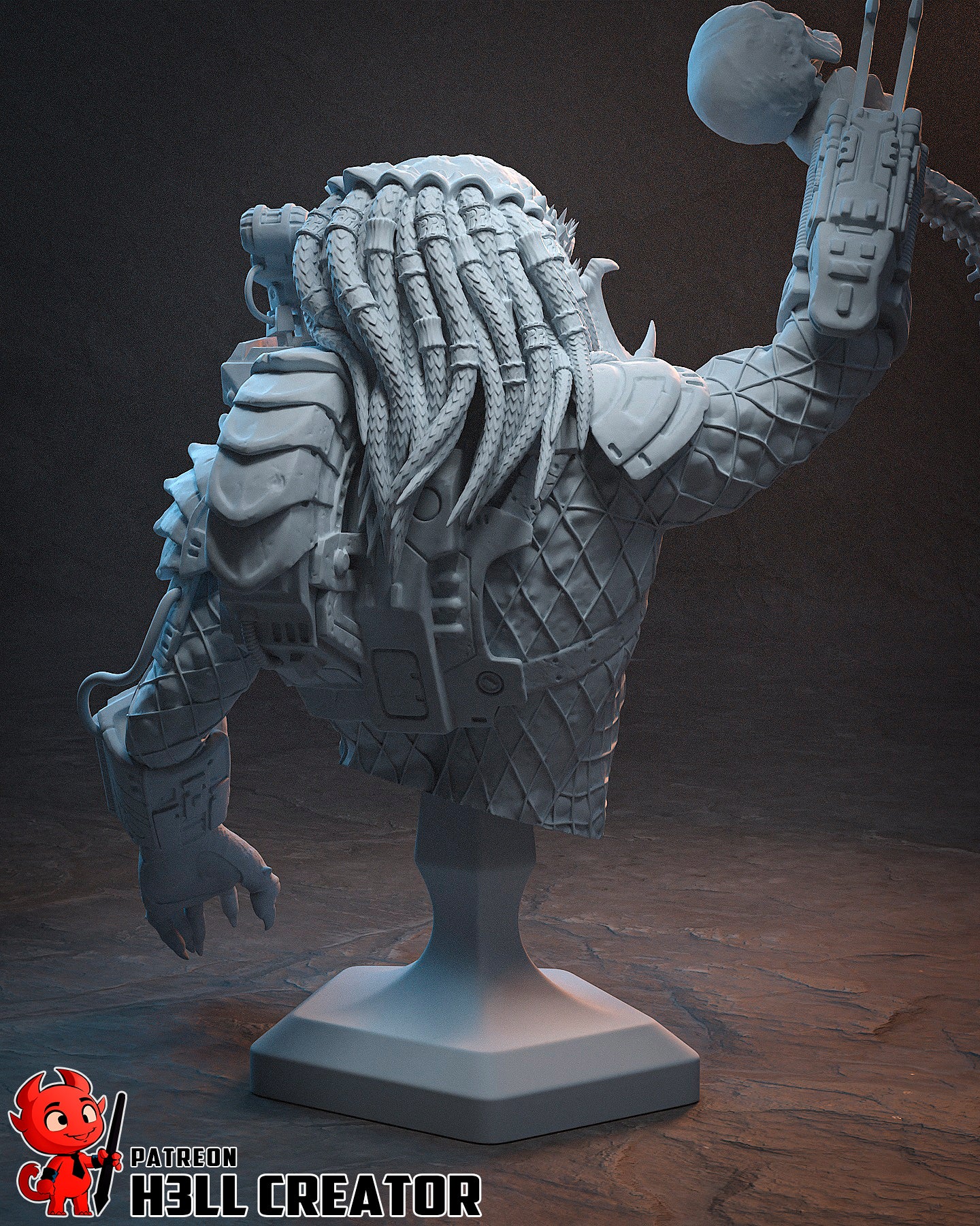 1:10 Alien Hunter | Resin Garage Kit Figure Game Fan Art | h3LL creator