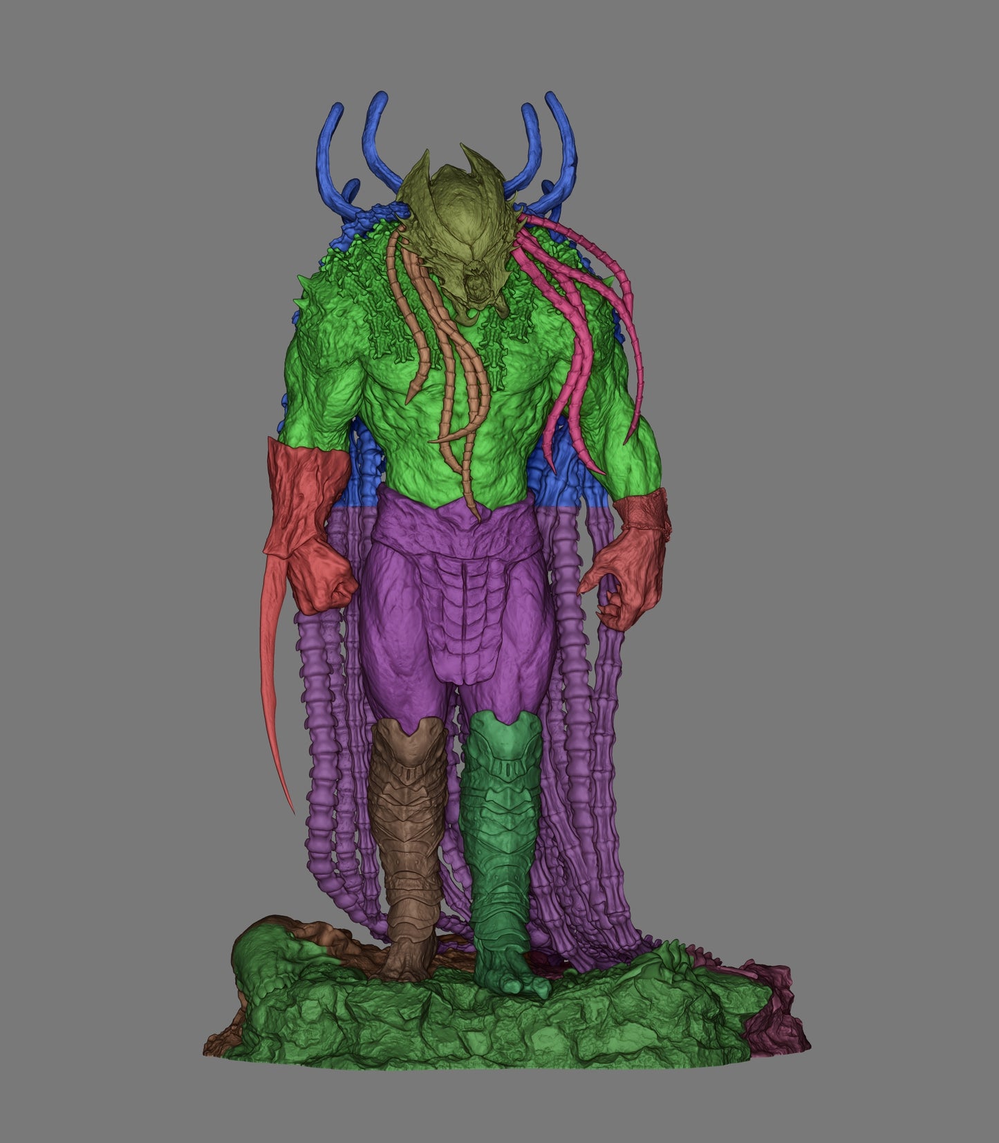1:12 Ruthless Alien Warrior King | 3D Printed Resin Garage Kit Figure | CA 3D Studios