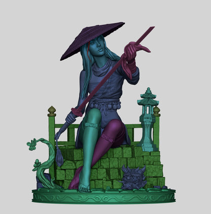 1:12 Psychic Assassin at Rest | 3D Printed Resin Garage Kit Figure | CA 3D Studios