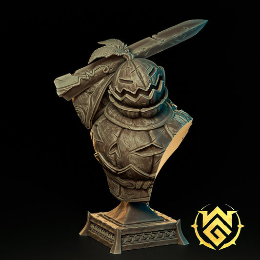 Pumpkin Knight, Human Fighter | TTRPG D&D Miniature | The Witchguild