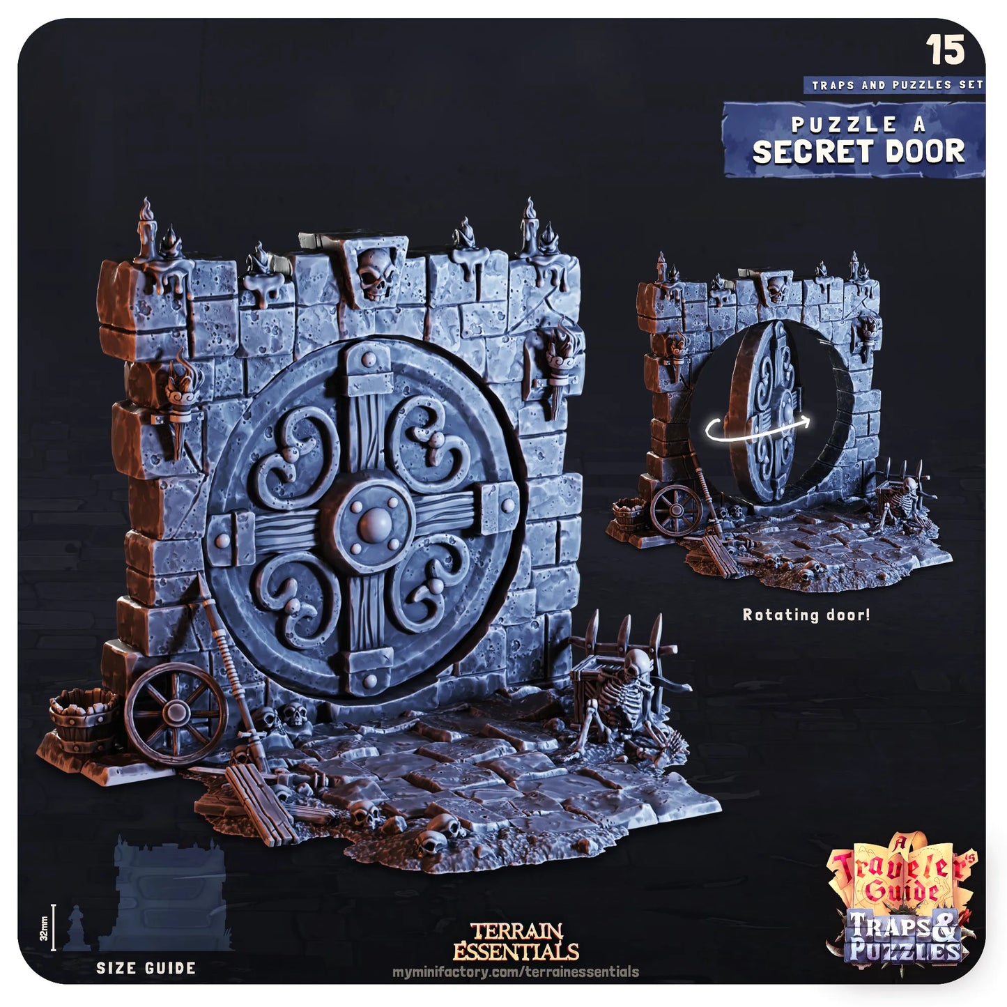 Traps and Puzzles, Functional, Dungeon Crawl | TTRPG Dollhouse Scatter Miniature | Terrain Essentials