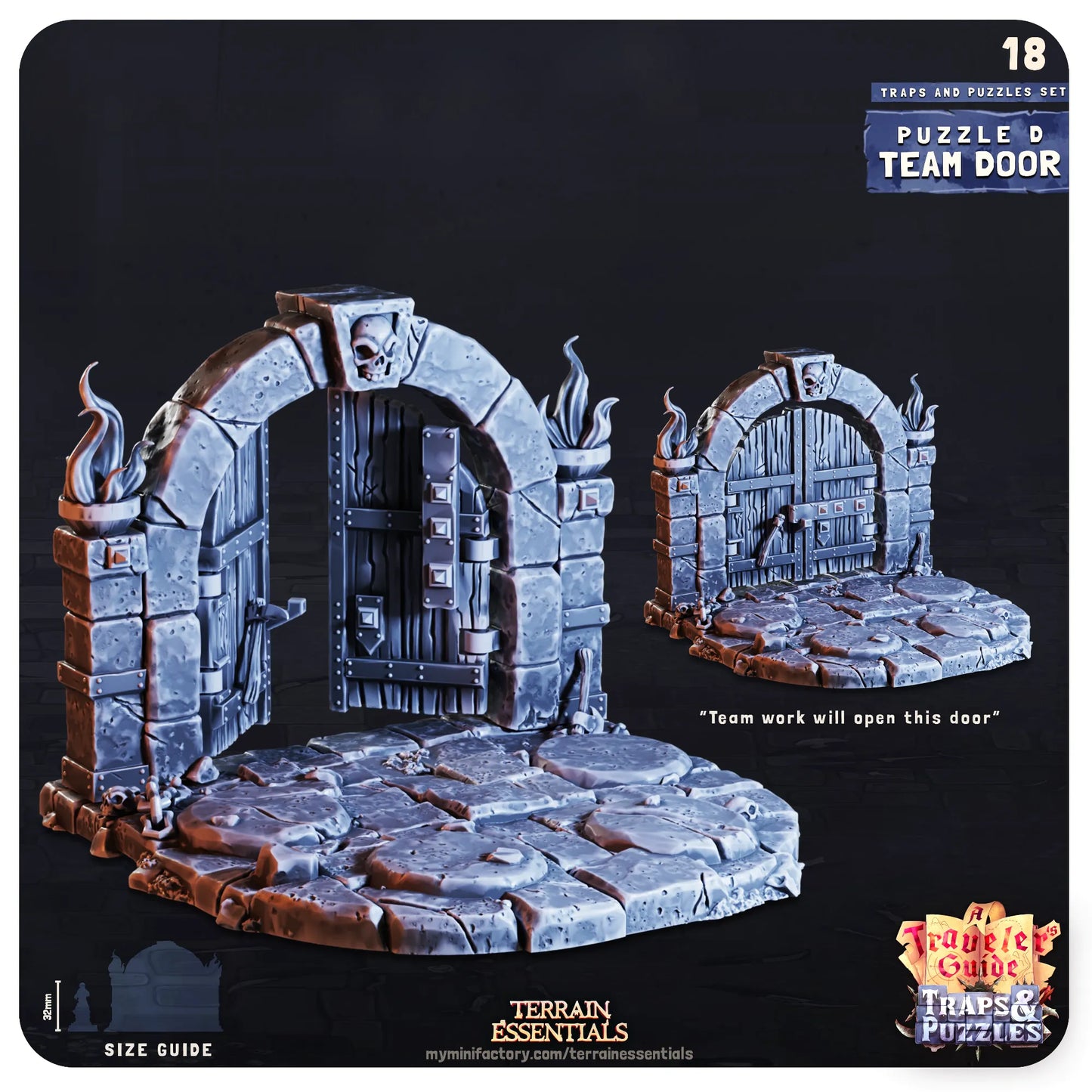 Traps and Puzzles, Functional, Dungeon Crawl | TTRPG Dollhouse Scatter Miniature | Terrain Essentials