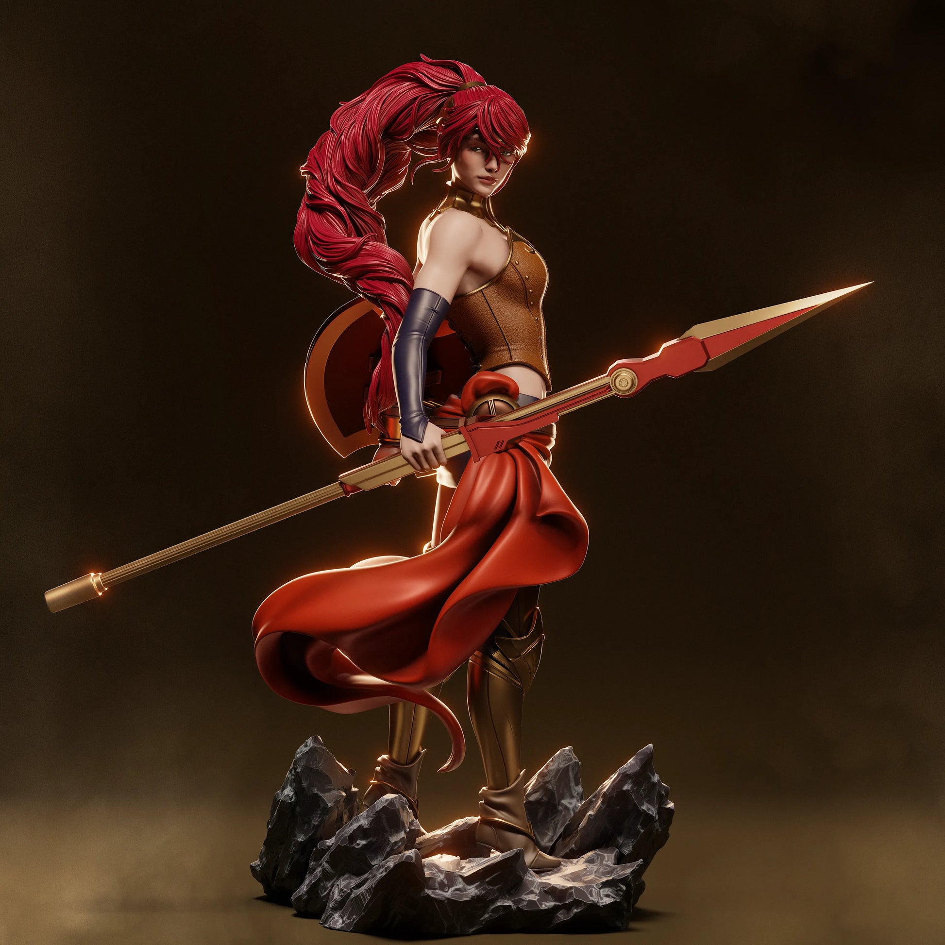 1:12 Red-Haired Champion | 3D Printed Resin Garage Kit Figure | CA 3D Studios - Tattles Told 3D