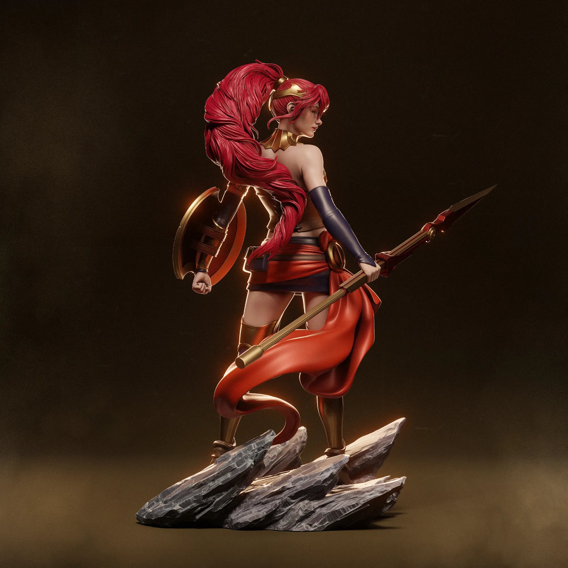 1:12 Red-Haired Champion | 3D Printed Resin Garage Kit Figure | CA 3D Studios - Tattles Told 3D