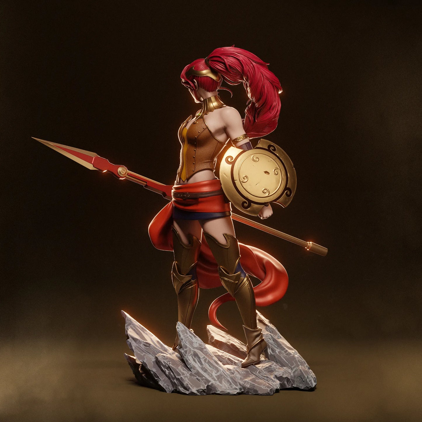 1:12 Red-Haired Champion | 3D Printed Resin Garage Kit Figure | CA 3D Studios - Tattles Told 3D