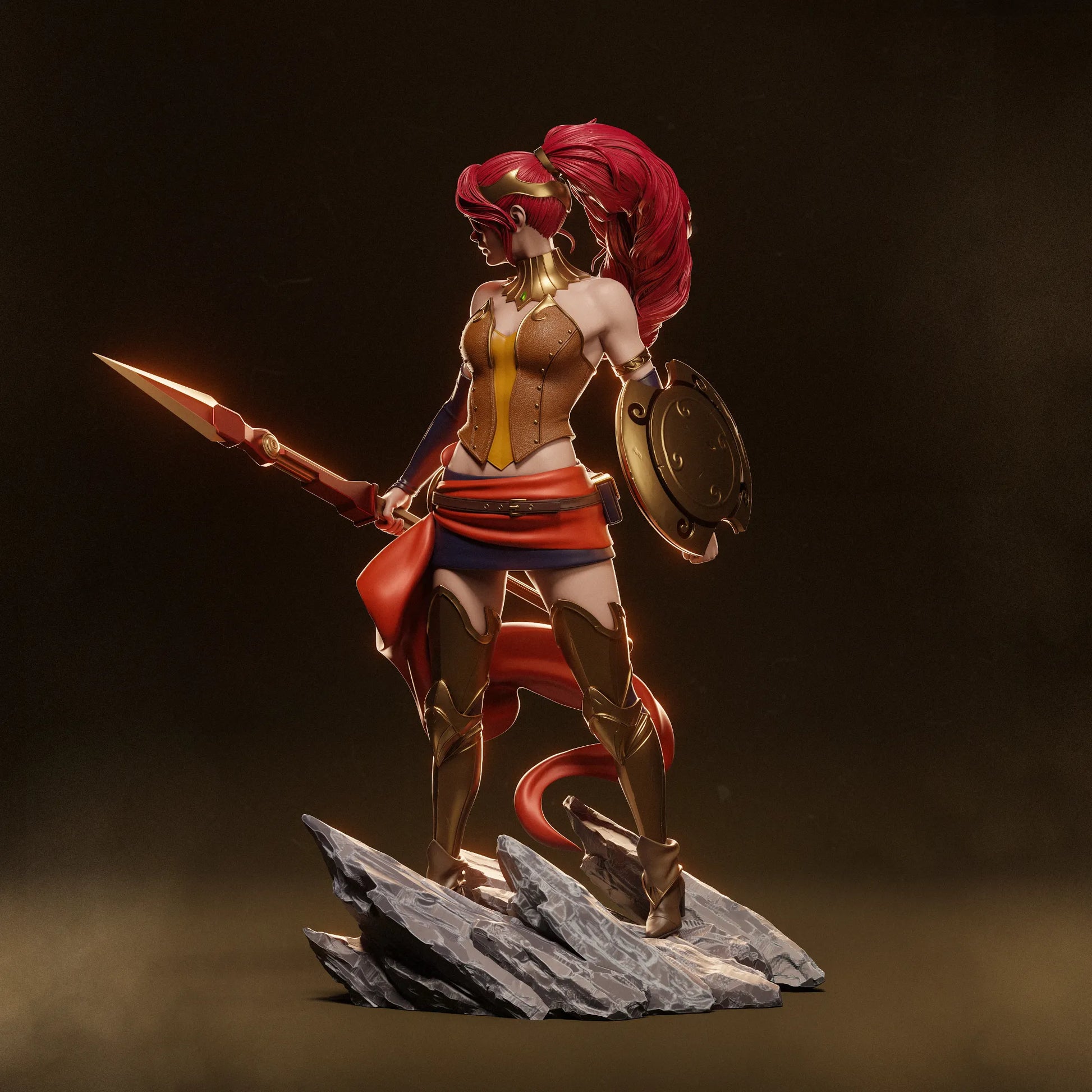 1:12 Red-Haired Champion | 3D Printed Resin Garage Kit Figure | CA 3D Studios - Tattles Told 3D