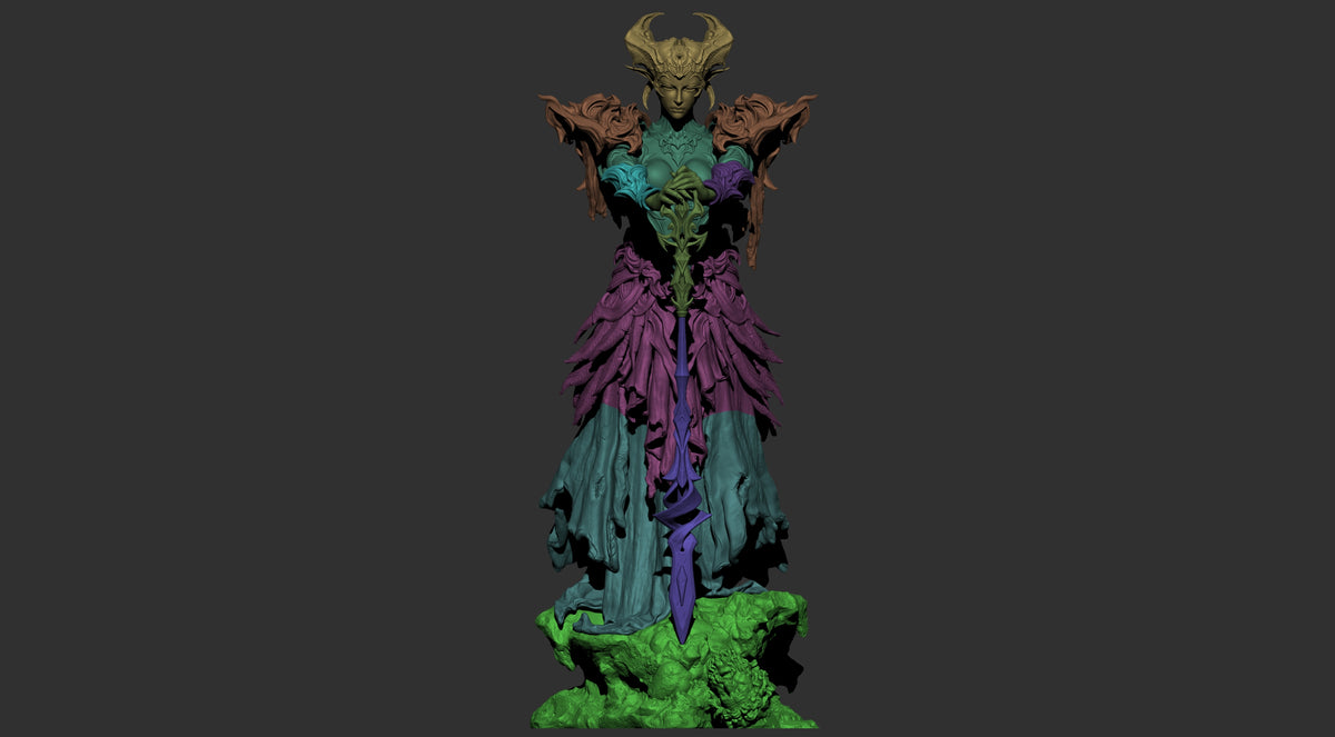 1:12 La Gran Matriarca del Inframundo | Figura en kit de resina impresa en 3D | CA 3D Studios