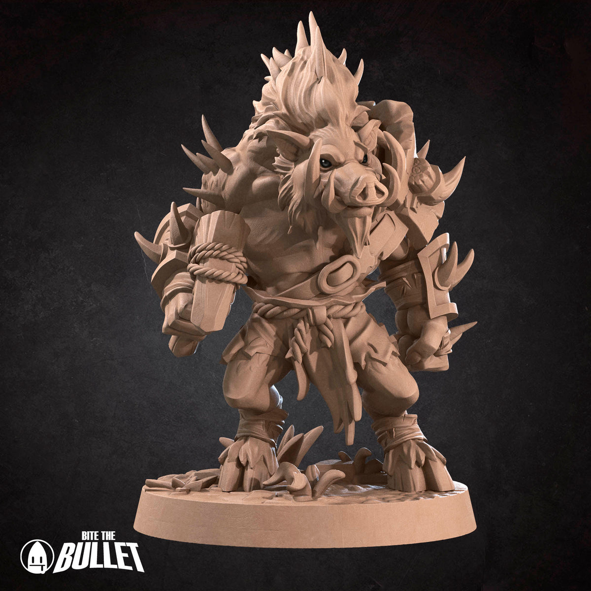 Barrens Quilboars | D&D TTRPG Miniature | Bite the Bullet