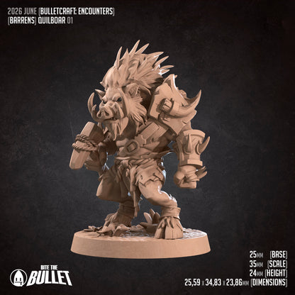 Barrens Quilboars | D&D TTRPG Miniature | Bite the Bullet