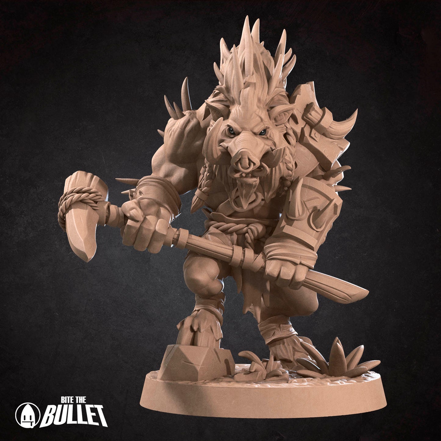 Barrens Quilboars | D&D TTRPG Miniature | Bite the Bullet