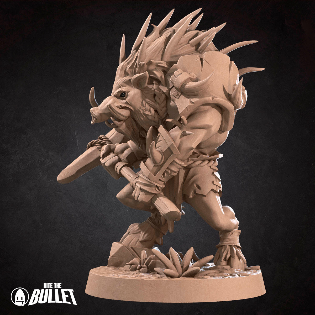 Barrens Quilboars | D&D TTRPG Miniature | Bite the Bullet