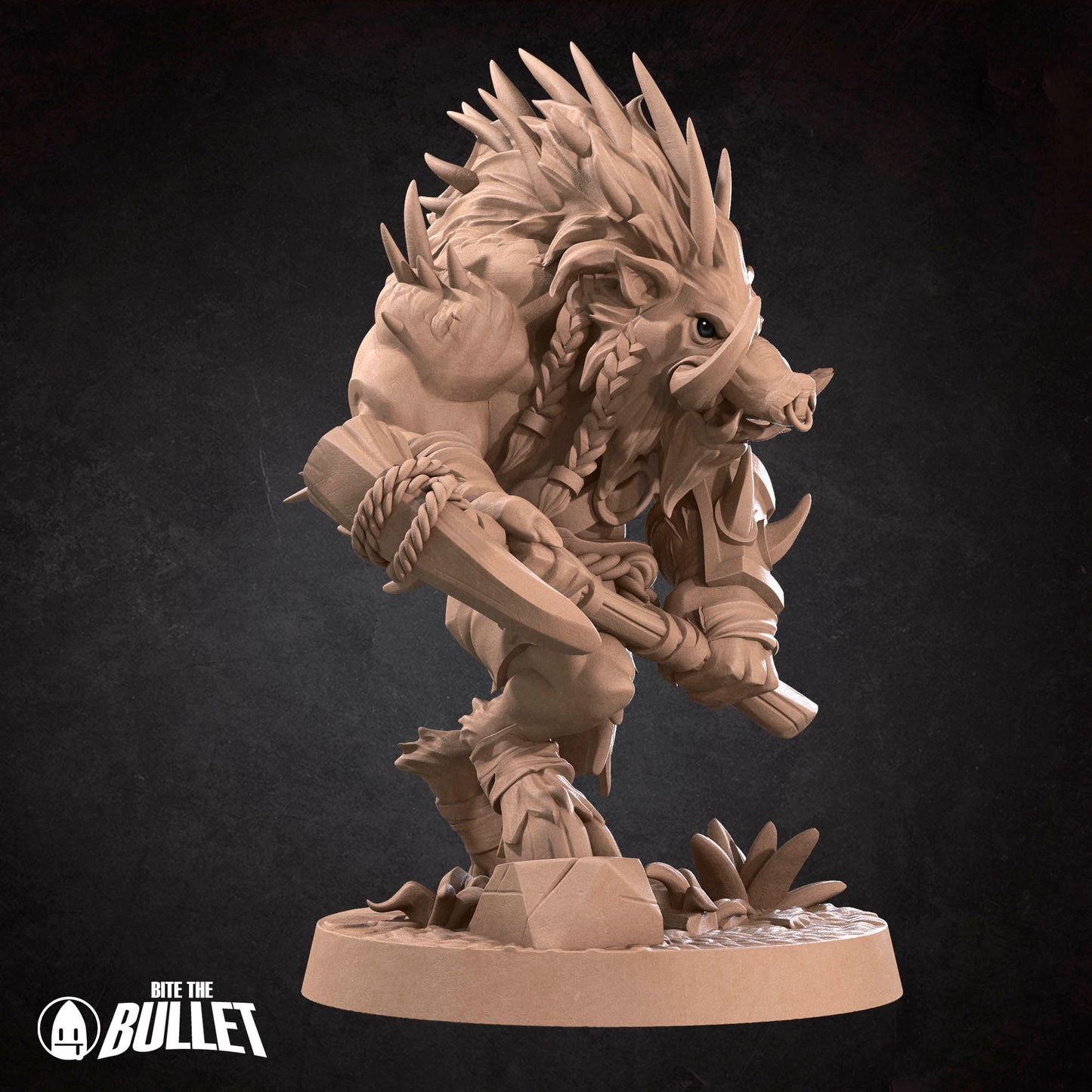 Barrens Quilboars | D&D TTRPG Miniature | Bite the Bullet