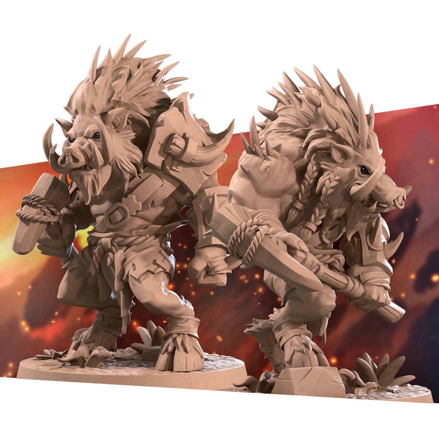 Barrens Quilboars | D&D TTRPG Miniature | Bite the Bullet