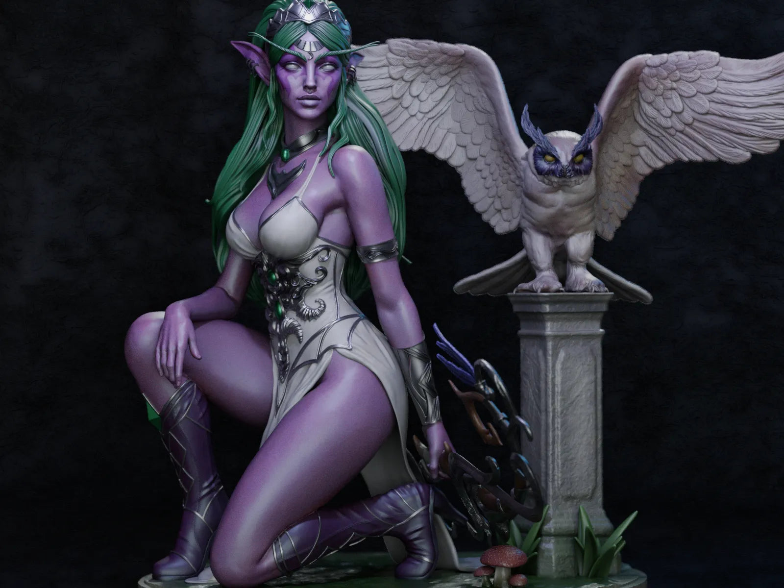 1:12 Moon Priestess Guardian | 3D Printed Resin Garage Kit Figure | CA 3D Studios