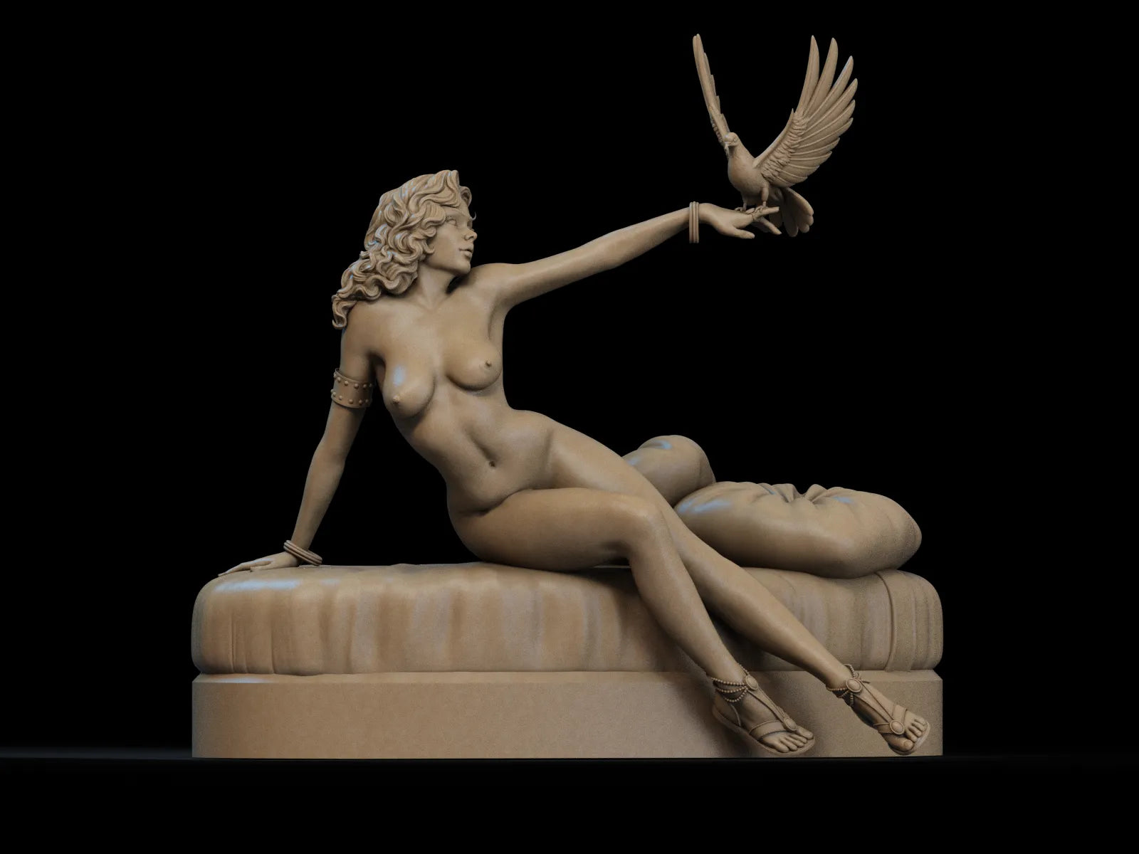 1:12 Pinup Woman | Resin Garage Kit Art Nouveau | CA 3D Studios