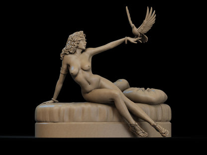 1:12 Pinup Woman | Resin Garage Kit Art Nouveau | CA 3D Studios