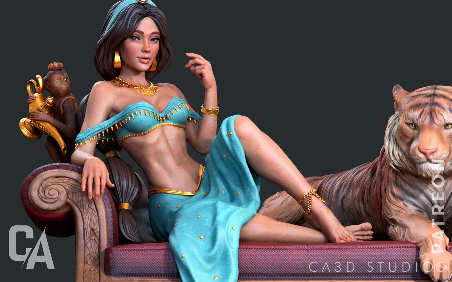 1:12 Princess Among Friends | 3D Printed Resin Garage Kit Figure | CA 3D Studios