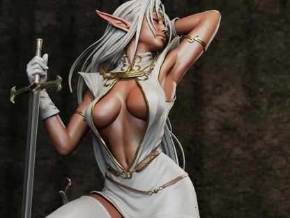 1:12 Dark Elf Warrior | 3D Printed Resin Garage Kit Figure | CA 3D Studios