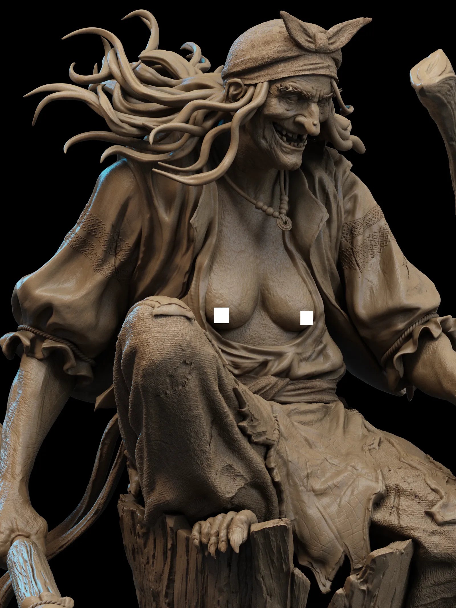 1:12 Baba Yaga | Resin Garage Kit Figure Folklore | CA 3D Studios