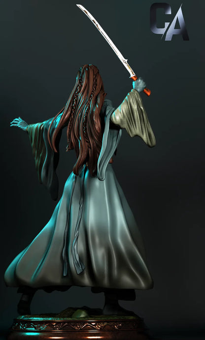 1:12 Elven Swordswoman | 3D Printed Resin Garage Kit Figure | CA 3D Studios