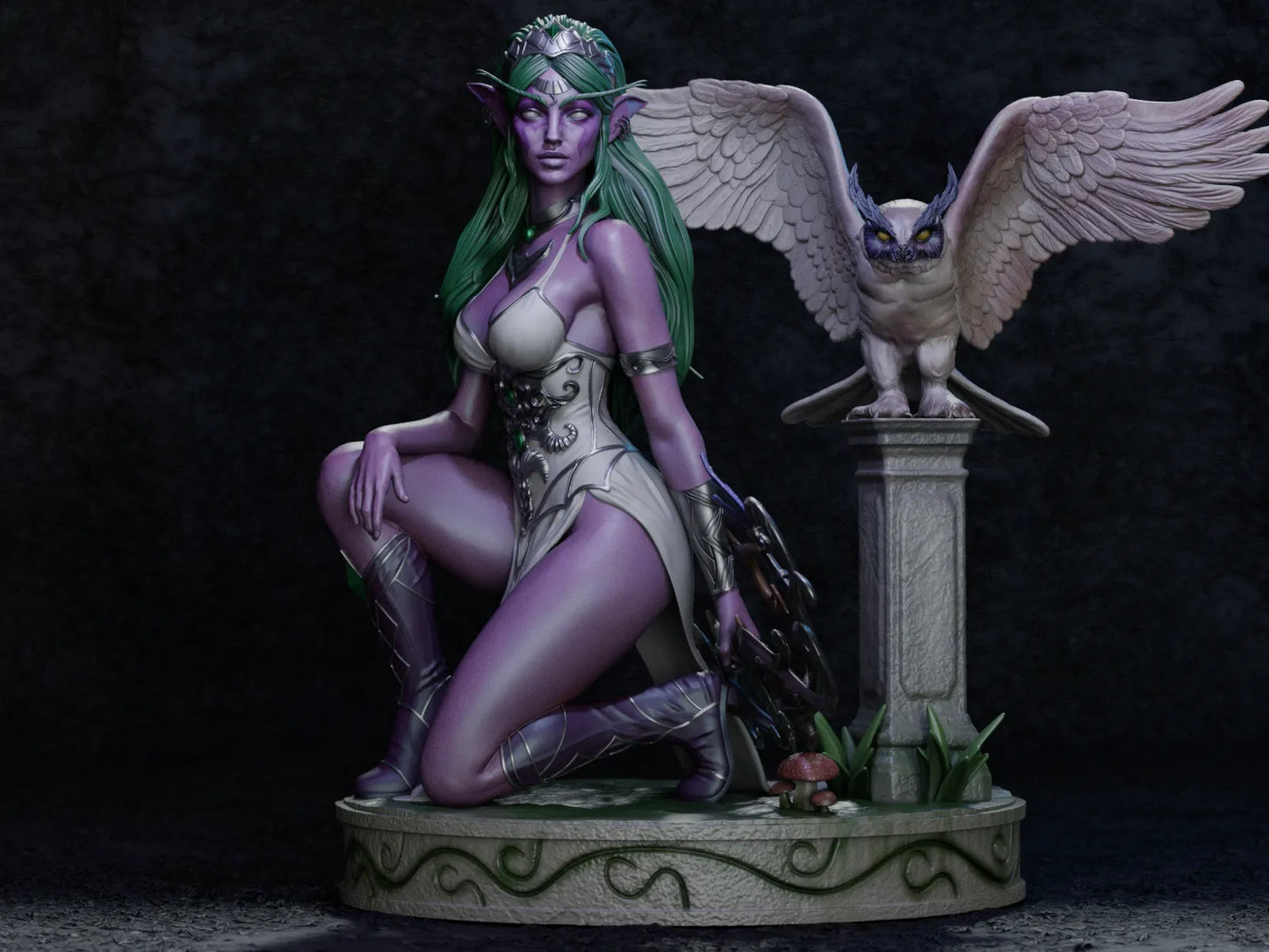 1:12 Moon Priestess Guardian | 3D Printed Resin Garage Kit Figure | CA 3D Studios