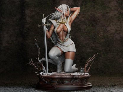 1:12 Dark Elf Warrior | 3D Printed Resin Garage Kit Figure | CA 3D Studios