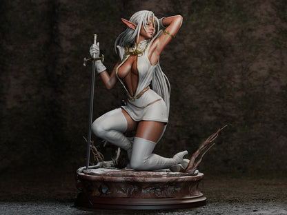 1:12 Dark Elf Warrior | 3D Printed Resin Garage Kit Figure | CA 3D Studios