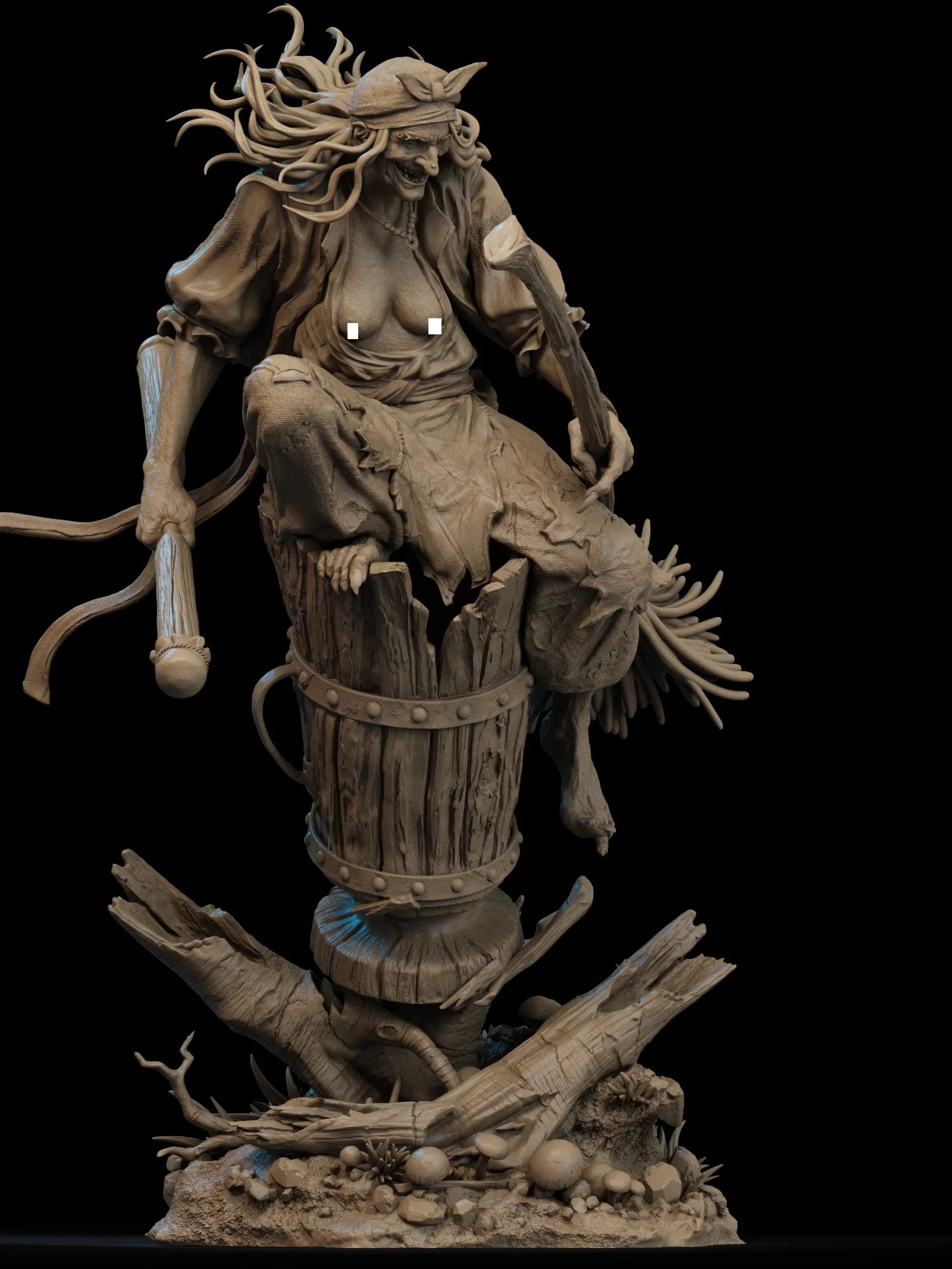 1:12 Baba Yaga | Resin Garage Kit Figure Folklore | CA 3D Studios