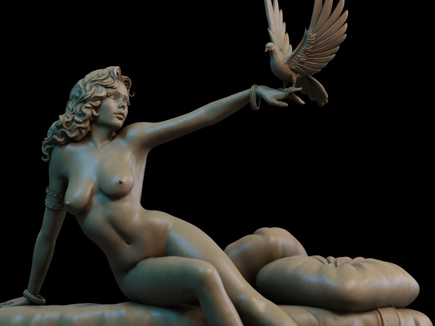 1:12 Pinup Woman | Resin Garage Kit Art Nouveau | CA 3D Studios