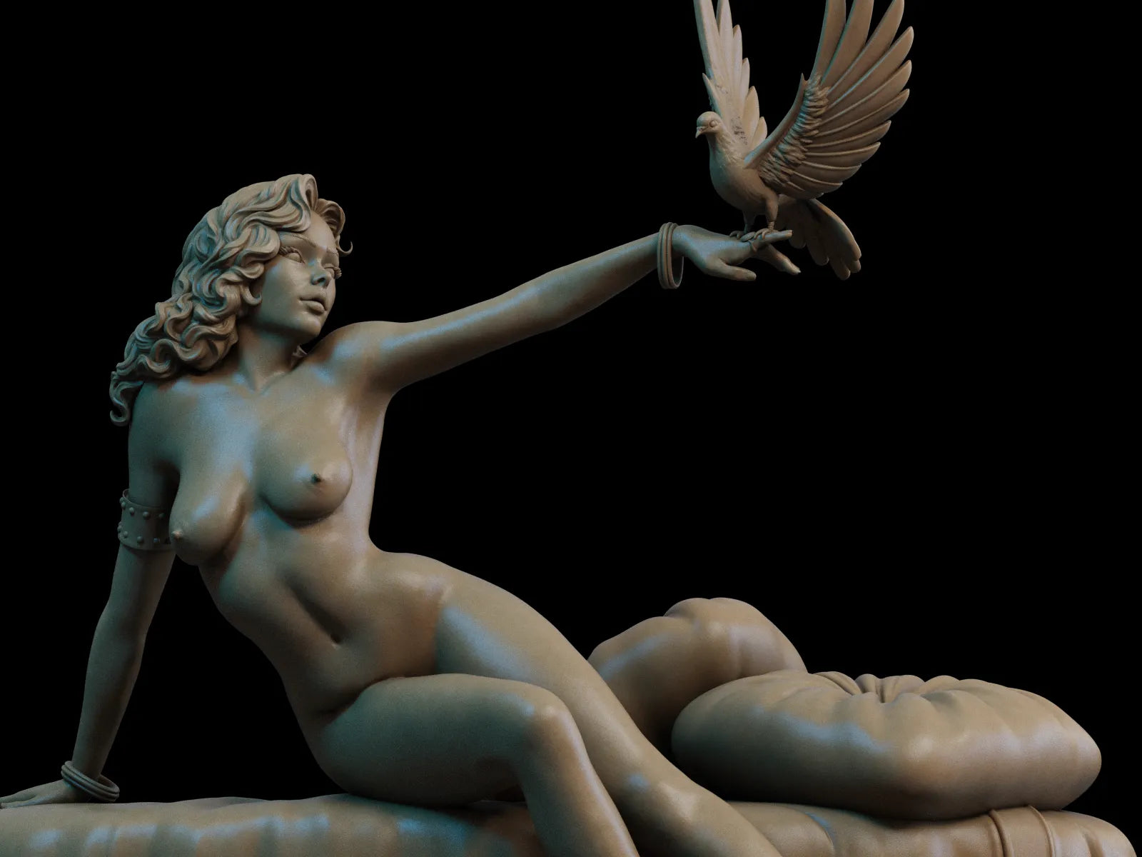 1:12 Pinup Woman | Resin Garage Kit Art Nouveau | CA 3D Studios