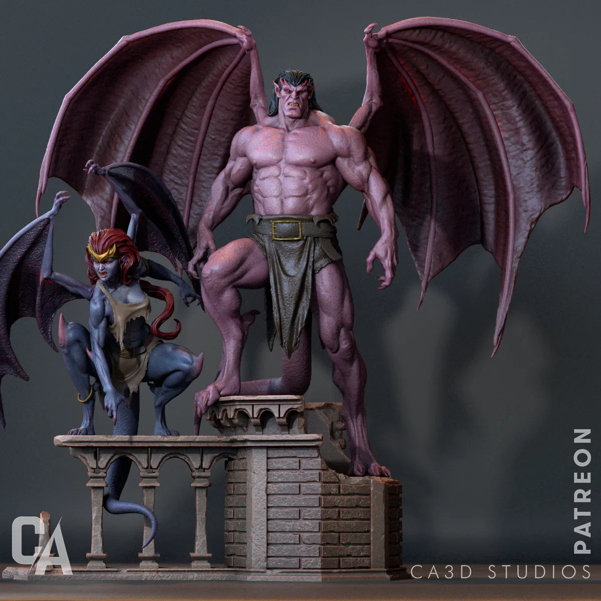 1:12 Living Stone Guardians | 3D Printed Resin Garage Kit Figure | CA 3D Studios