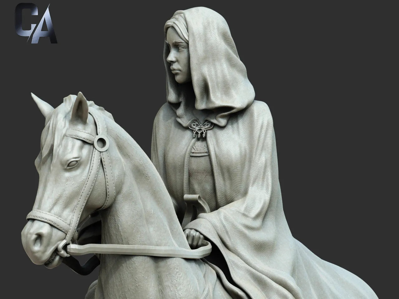 1:12 Elven Rider | 3D Printed Resin Garage Kit Figure | CA 3D Studios